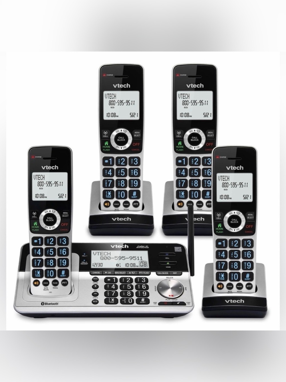 VTech (VS113-4) 4 Handset Cordless Phone w/ Answering Machine - NEW